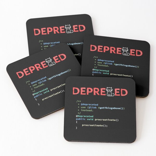 Item preview, Deprecated Procrastinate Function, Use Get Things Done Instead, Programming code, Computer Science, Programming Humor, Dark designed and sold by Max-Wear.