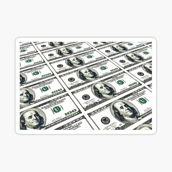 MONEY STICKERS Million Dollar Bill Design Decal Sticker Money Sticker Money  Label 1M Bill 