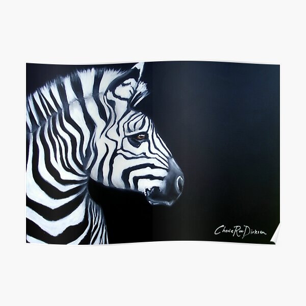 Zebra Profile Poster