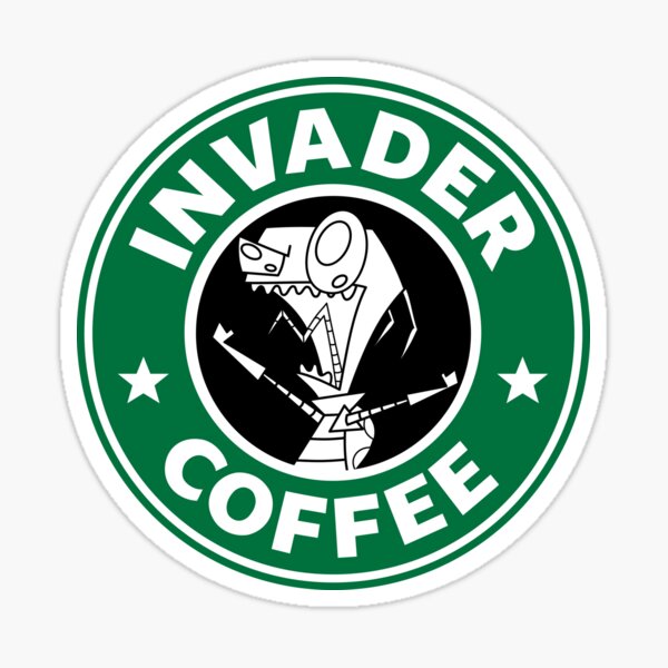Invader Coffee Sticker