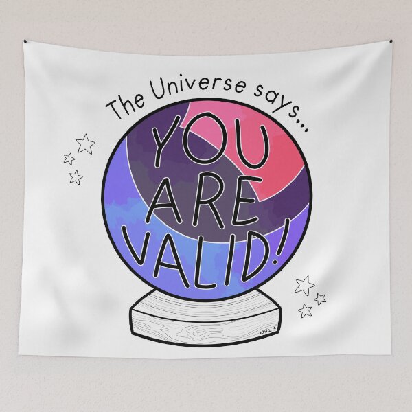 Item preview, Omnisexual flag crystal ball - The Universe says... You are valid! designed and sold by Chiara Filincieri.