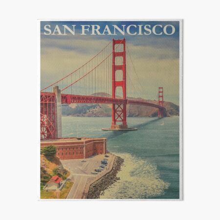 Vintage San Fransisco Travel Art Board Print