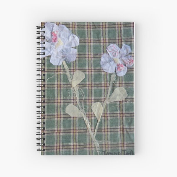 checkered flowers Spiral Notebook