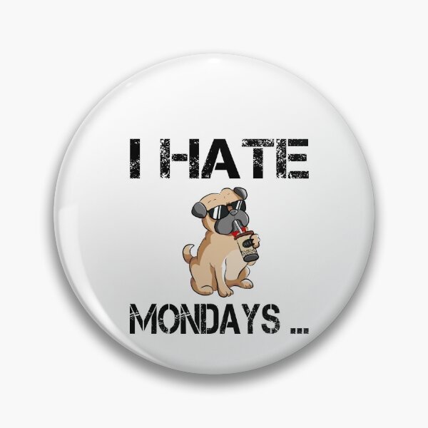Artikelvorschau, I Hate Mondays .. Hund mit Kaffe to go entworfen und verkauft von Zuepfelmuetzen.
