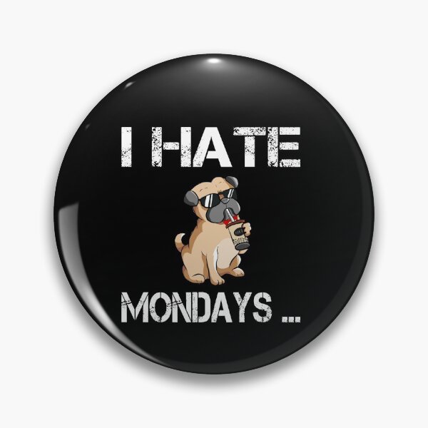 Artikelvorschau, I Hate Mondays .. Hund mit Kaffe to go entworfen und verkauft von Zuepfelmuetzen.