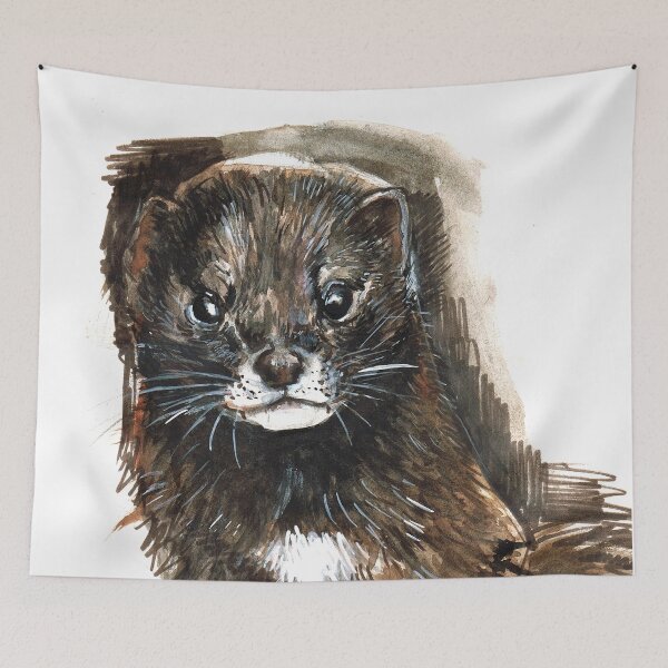 Item preview, European Mink Watercolor FIEB designed and sold by belettelepink.