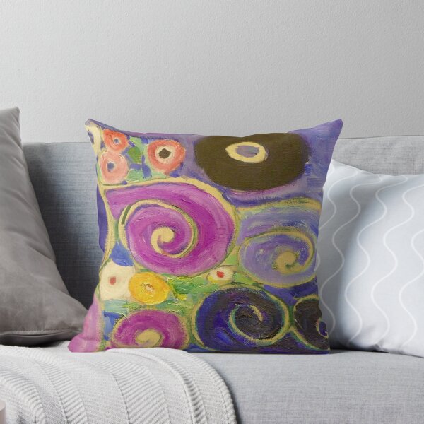 Item preview, Detail of Swirl Purple Ornament | The Virgin by Gustav Klimt - Symbolism  designed and sold by Bebichic.