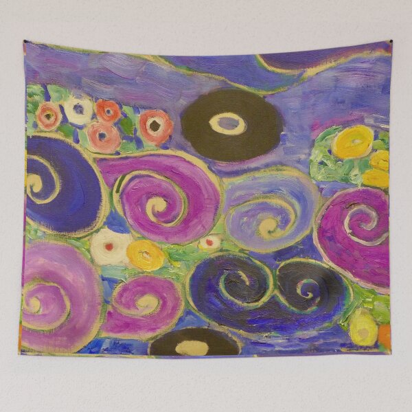 Item preview, Detail of Swirl Purple Ornament | The Virgin by Gustav Klimt - Symbolism  designed and sold by Bebichic.