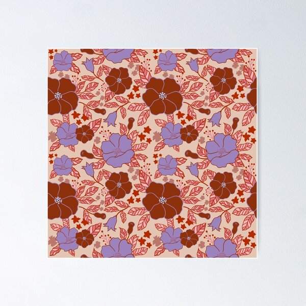 Item preview, Pomegranate Flowers Botanical Pattern designed and sold by Artsychoke.