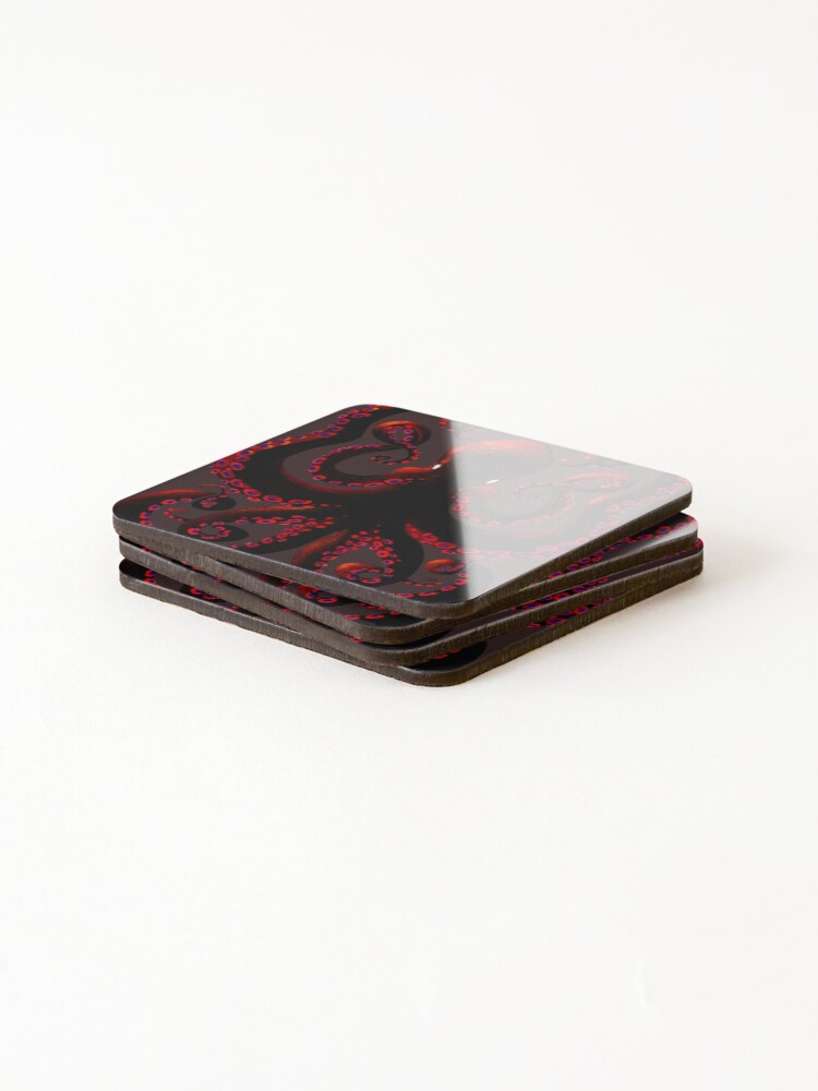 Thumbnail 4 of 5, Coasters (Set of 4), Octopus. designed and sold by FatPapi.