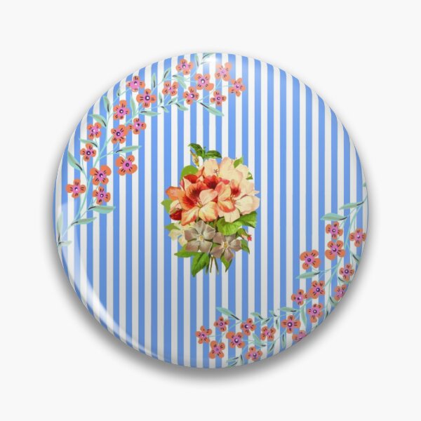 Aperçu de l'œuvre Motif de fleurs dans un fond rayé créée et vendue par Thevikki.