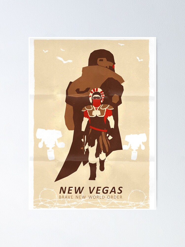 Fallout New Vegas Poster Video Game Posters Las Vegas Map 