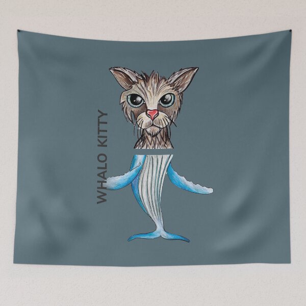 Item preview, WHALO KITTY by FrankenDuo stormcloud grey designed and sold by FrankenDuo.