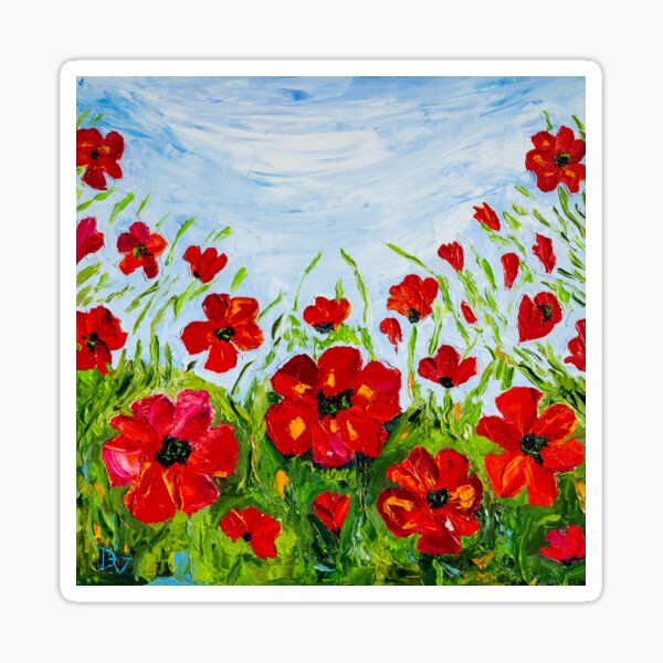 Poppies dance Sticker