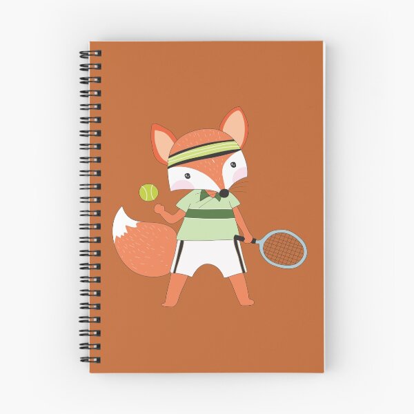 Item preview, Sports Cartoon Animals Red Fox Playing Tennis designed and sold by peacockcards.