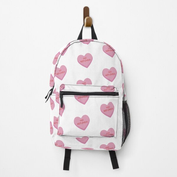 Item preview, "No Refunds" Funny Pink Candy Heart designed and sold by burlybot.