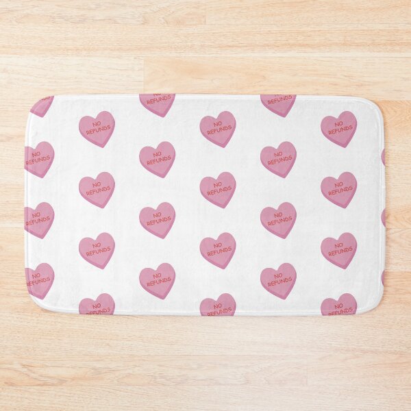 Item preview, "No Refunds" Funny Pink Candy Heart designed and sold by burlybot.