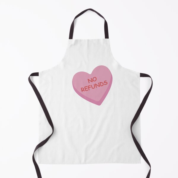 Item preview, "No Refunds" Funny Pink Candy Heart designed and sold by burlybot.