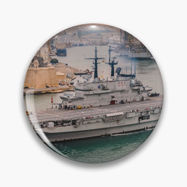 Item preview, Italian Aircraft Carrier C-551 Giuseppe Garibaldi Departing Grand Harbour Malta  designed and sold by Dave Williams.