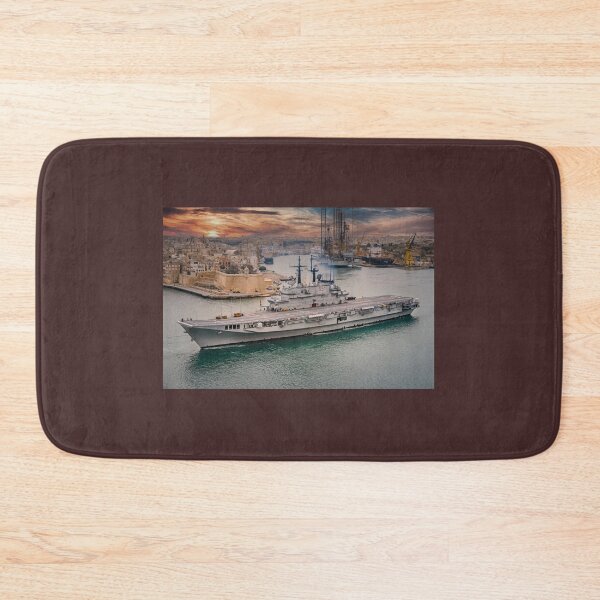 Item preview, Italian Aircraft Carrier C-551 Giuseppe Garibaldi Departing Grand Harbour Malta  designed and sold by Dave Williams.