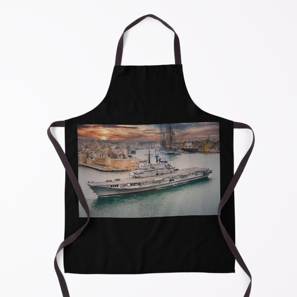 Item preview, Italian Aircraft Carrier C-551 Giuseppe Garibaldi Departing Grand Harbour Malta  designed and sold by Dave Williams.