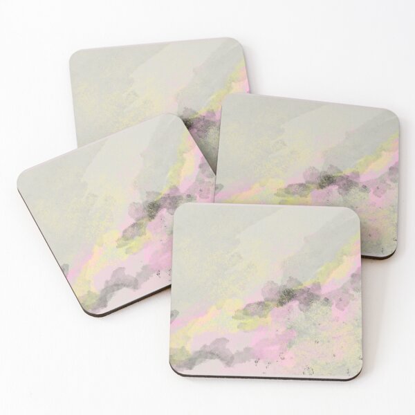 Item preview, abstract pink yellow watercolor designed and sold by redstitchlab.