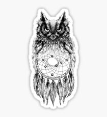 Dreamy Owl_Black Sticker