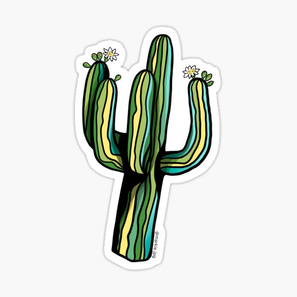 Vista previa del artículo con la obra «Cactus Saguaro», diseñado y vendido por MarkieGS.