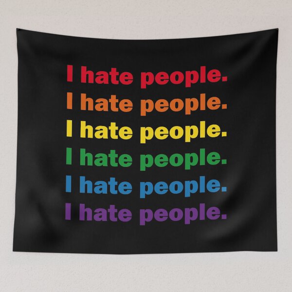 Item preview, I hate people rainbow designed and sold by Mandy-Kuijper.