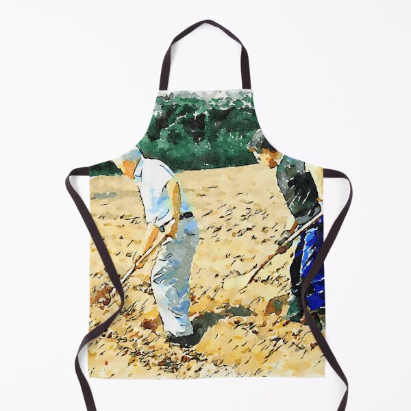 Item preview, Hortus Conclusus: two peasants at work in the plowed field designed and sold by Giuseppe Cocco.