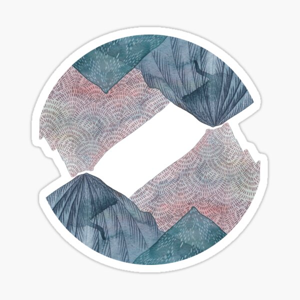 Under and Oér The Wild Mountains Sticker