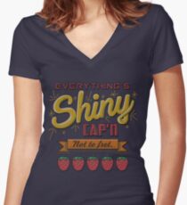Kaylee's Embroidery Fitted V-Neck T-Shirt