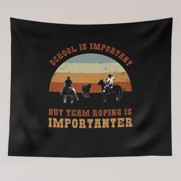Item preview, Team Roping Cool Retro School Quote Cowboy Retro Vintage designed and sold by sillyquestions.
