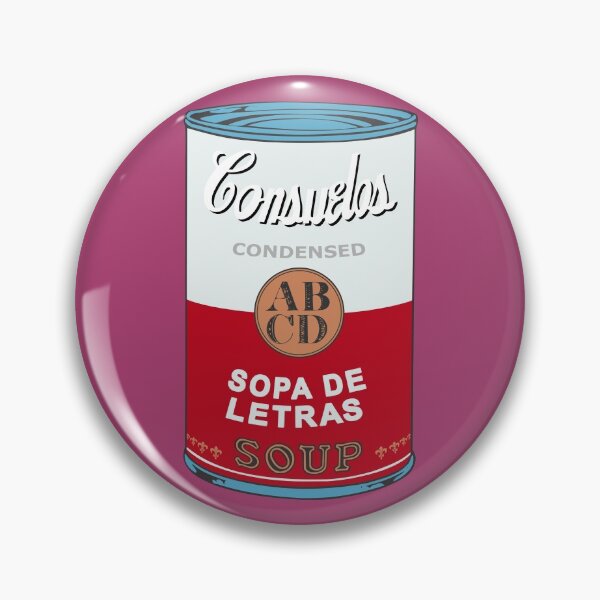 Artikelvorschau, Mexikanische Andy-Warhol-Suppen – Consuelos Pop Art – Sopa de Letras entworfen und verkauft von Groenendijk.