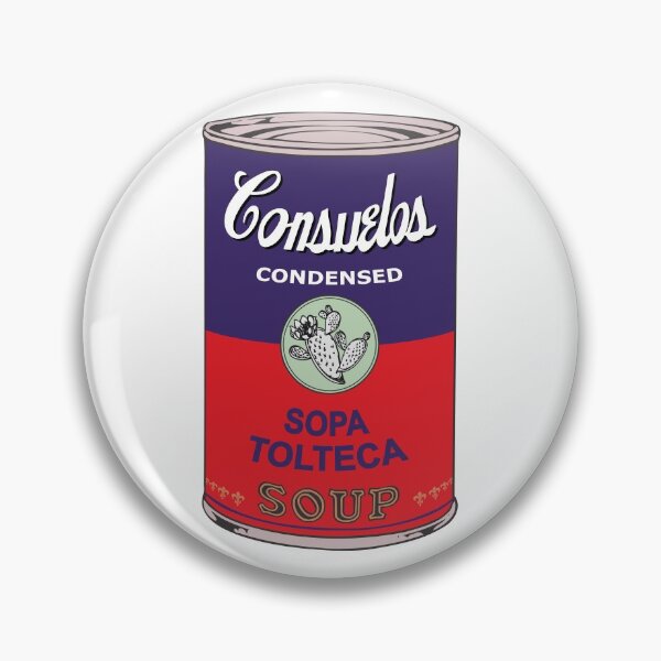 Artikelvorschau, Mexikanische Andy-Warhol-Suppen – Consuelos Pop Art – Sopa Tolteca entworfen und verkauft von Groenendijk.