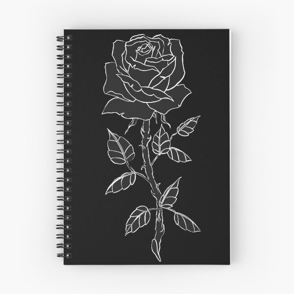 Item preview, Single black and white rose silhouette  designed and sold by Elixerdesign.