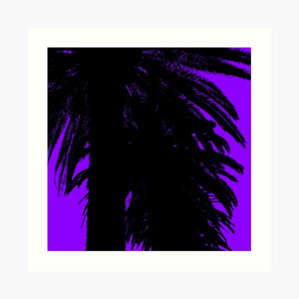 Palm Trees Silhouette Purple Sunset Art Print By Moonshinepdise