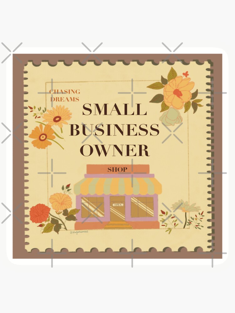 Thumbnail 3 of 3, Sticker, TIMELESS SMALL BUSINESS OWNER STAMP designed and sold by Shailjaart.