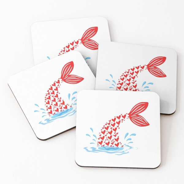 Item preview, mermaid hearts Valentine's day gift - mermaid valentine's boyfriend gift for him, for her designed and sold by oussama dif.