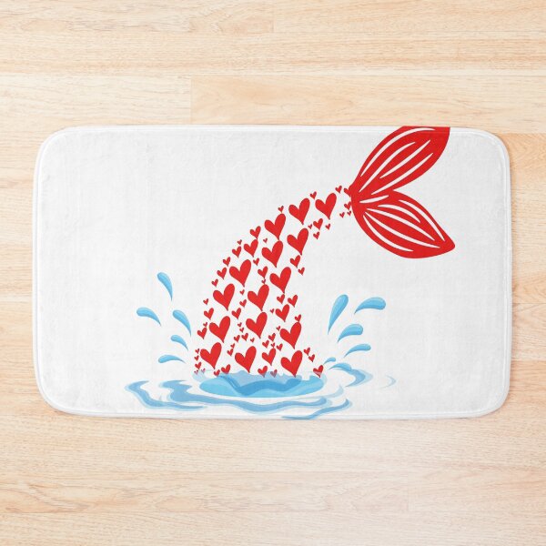 Item preview, mermaid hearts Valentine's day gift - mermaid valentine's boyfriend gift for him, for her designed and sold by oussama dif.