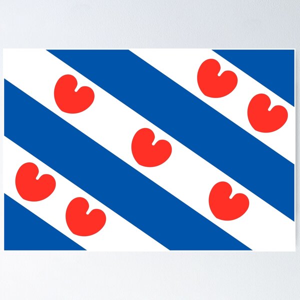 Item preview, Flag of Friesland in its Official Colors designed and sold by tiokvadrat.