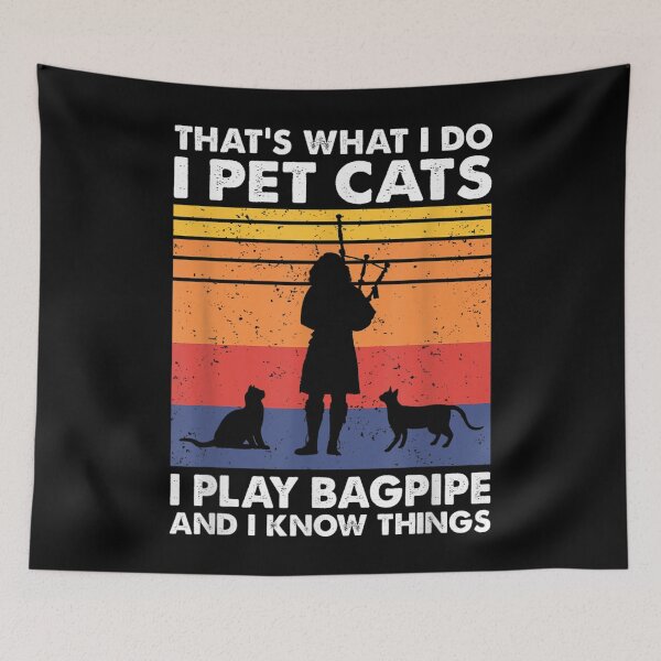 Item preview, I Pet Cats I Play Bagpipe  I Know Things Women Bagpipe  designed and sold by koenhfu06.