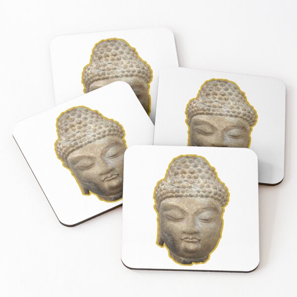 Item preview, Ancient Stone Buddha Face Digitally Clipped And Traced  designed and sold by Elena Ray.