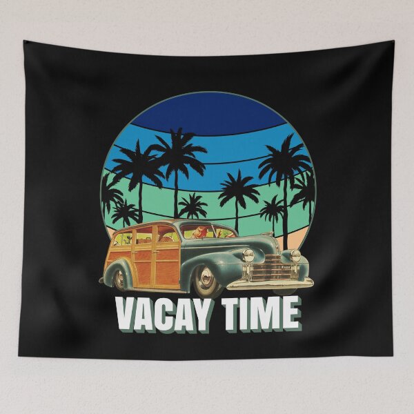 Item preview, Vacay Time Family Vacation Old Woody Station Wagon designed and sold by CharJens.