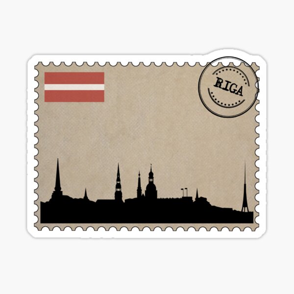 Item preview, Riga Latvia Postage Stamp designed and sold by Gina-Driada.