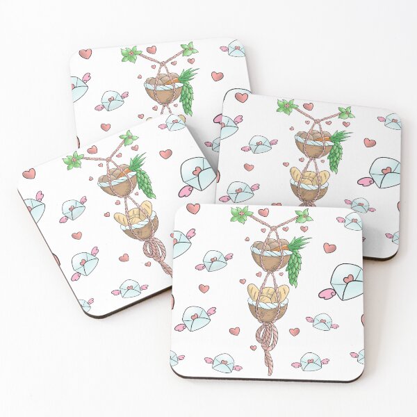 Item preview, Cute valentine's letters and basket designed and sold by Snowfly Studio.