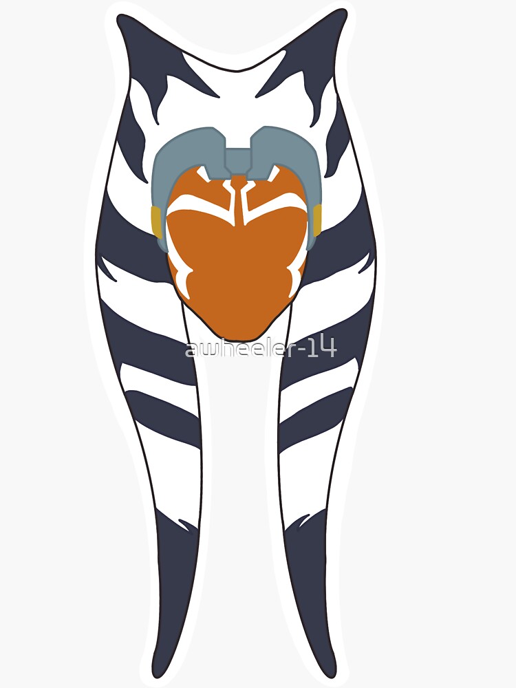 "Ahsoka Tano head" Sticker by awheeler14 Redbubble