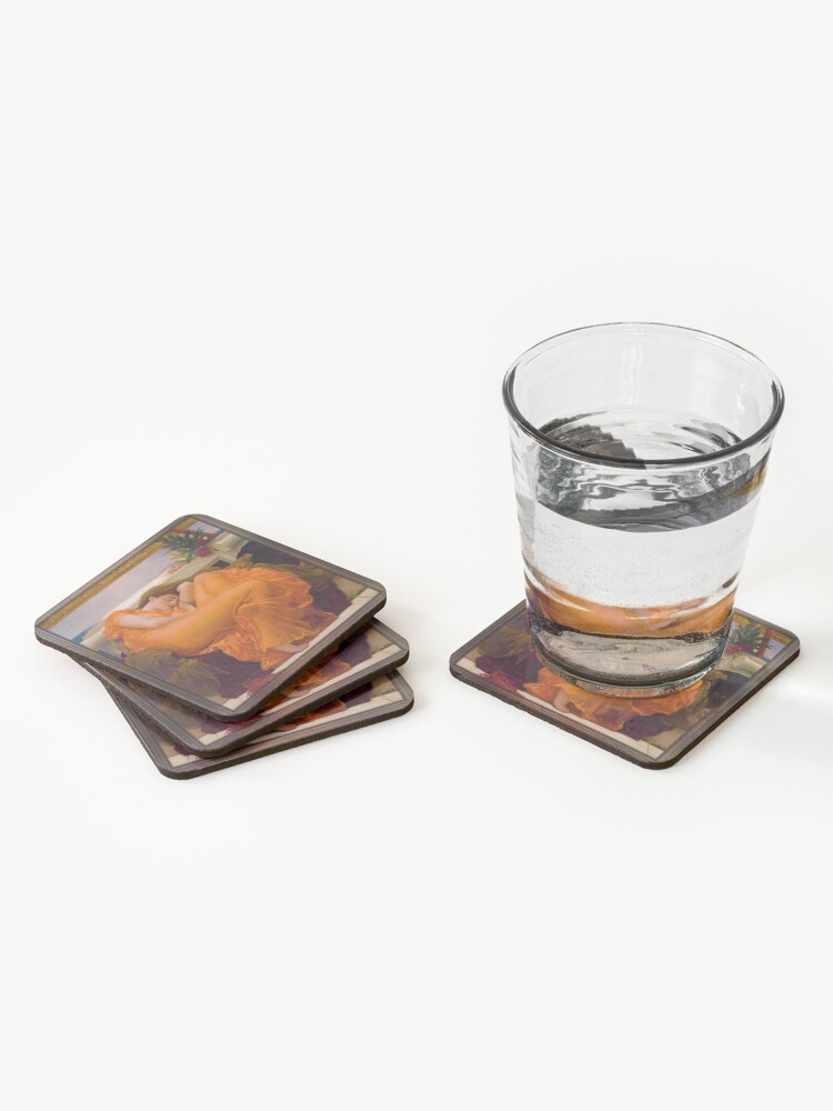 Alternate view of Flaming June by Frederic Leighton Old Masters Fine Art Reproduction Coasters (Set of 4)