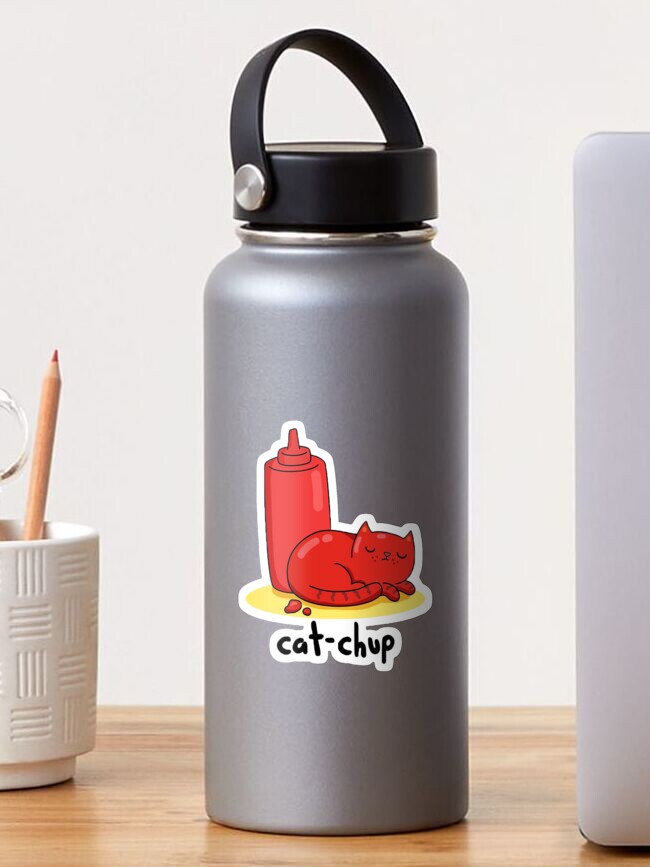 Cat-Chup Ketchup Cartoon Pun Cat-Chup Ketchup Cartoon Pun