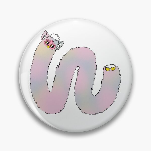Item preview, Long Furby - S Shape - Pastel Pink Rainbow - Pink Face designed and sold by Unreasonable Furby.